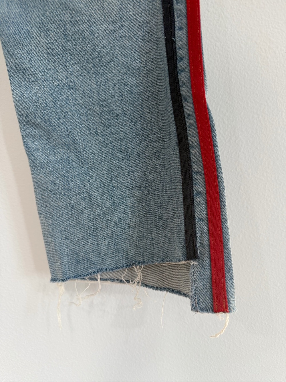 MOTHER Insider Crop Step Fray Thanks Again Racer Jeans 25 - Picture 7 of 8